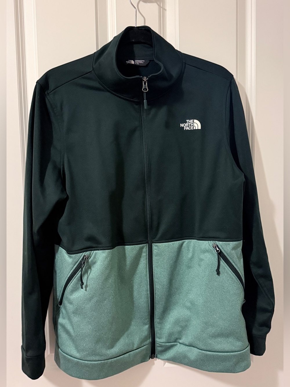 The North Face Colorblock 100wt Full Zip Jacket Green